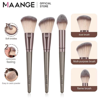 MAANGE 9PCS ชุดแปรงแต่งหน้า เหมาะสำหรับ แปรงปัดแก้มรองพื้น ชุดไฟเบอร์ไนล่อน เครื่องมือความงาม