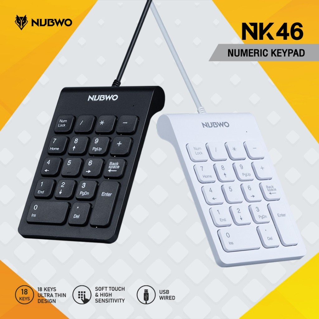 Nubwo NK-46 Numeric Keypad 18Keys แป้นพิมพ์ คีย์บอร์ดตัวเลขตัวเลข