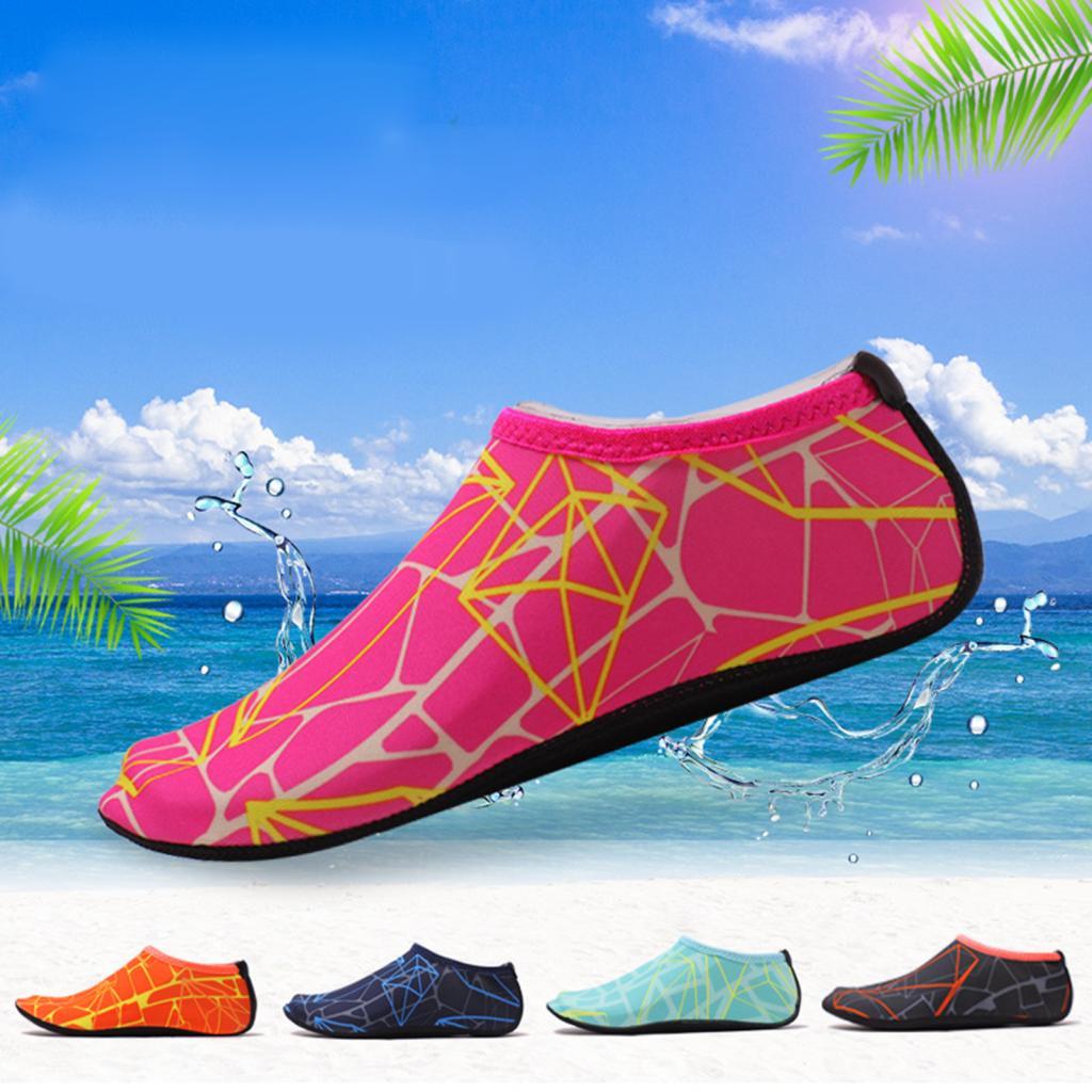 Wowowi Aqua Socks Barefoot Dive Shoes สําหรับชายหาดกลางแจ้งว่ายน้ําท่องดําน้ําดูปะการังดําน้ําลึก