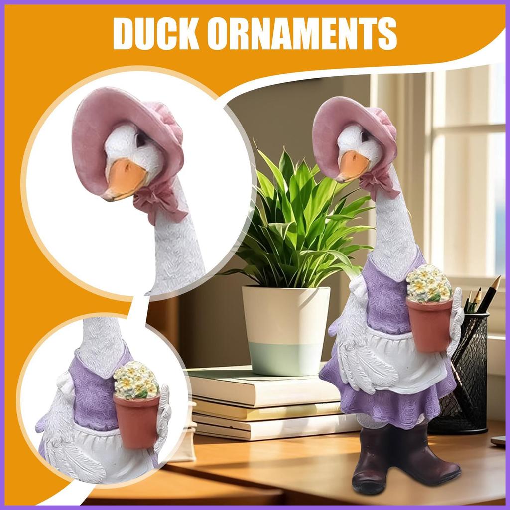 กลางแจ้ง Geese รูปปั้นเรซิ่นแต่งตัว Geese ตุ๊กตาที่ละเอียดอ่อนในร่มห้องนั่งเล่น Art ตกแต่งด้านนอกสํา