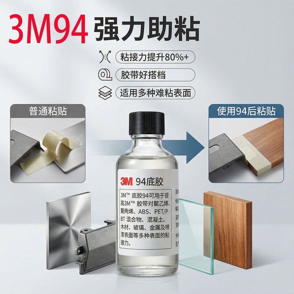 3M94 Primer เคลือบ 50ML รถเปลี่ยนสีฟิล์ม Double-Sided Adhesion Protor รถ Adhesion 1.26