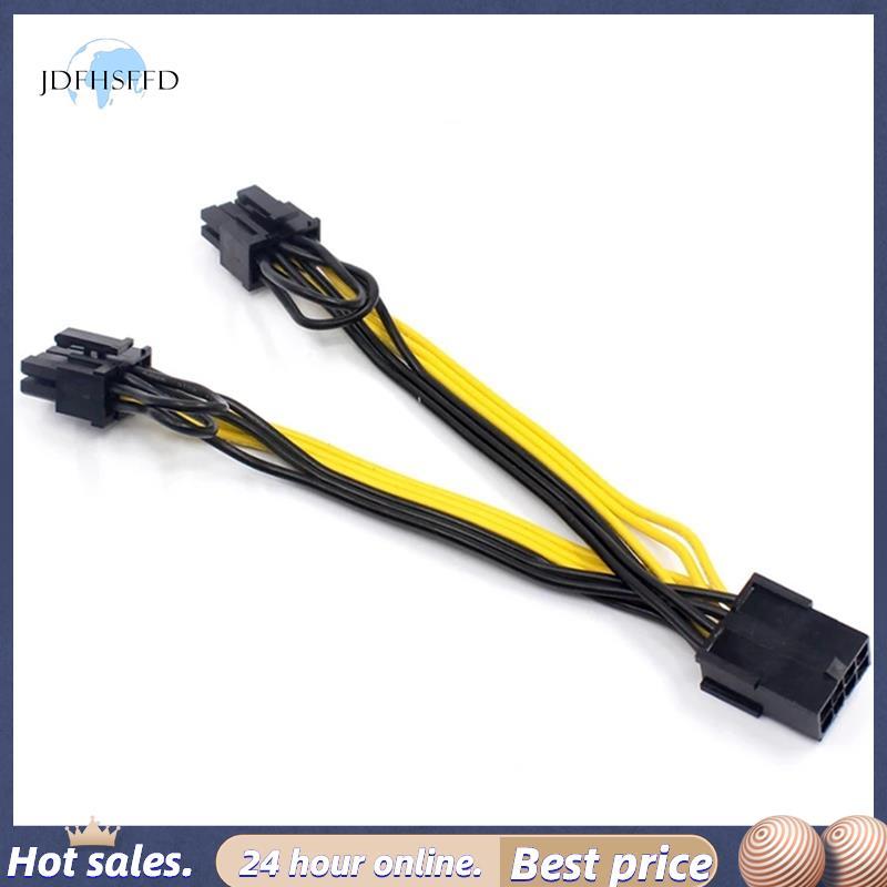 jdfhsffdEPS CPU 8Pin ถึง 2-Port PCIe 8Pin Dual PCI-E 6+2Pin Y Splitter Miner GPU กราฟิกการ์ดสายไฟ 18