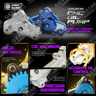 ปั๊มน้ำมันเครื่อง ปั๊มน้ำมัน เวฟ125 CNC Wave125 ,Click125/150 ,Futuer125 ,Nmax V1 Aerox V2 ,Sniper150 อัตราการไหลสูง