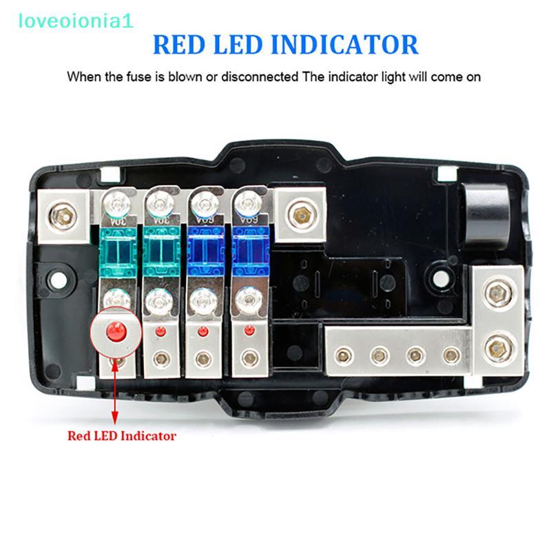 loveoionia1 24V 12V 30A 60A ฟิวส์กล่อง Splitter Blo Distribution LED ตัวบ่งชี้ Accessores สําหรับเคร