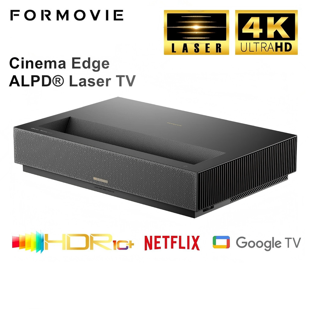 Formovie Cinema Edge Ultra Short Throw 4K Laser TV Projector | 2100 ISO Lumens