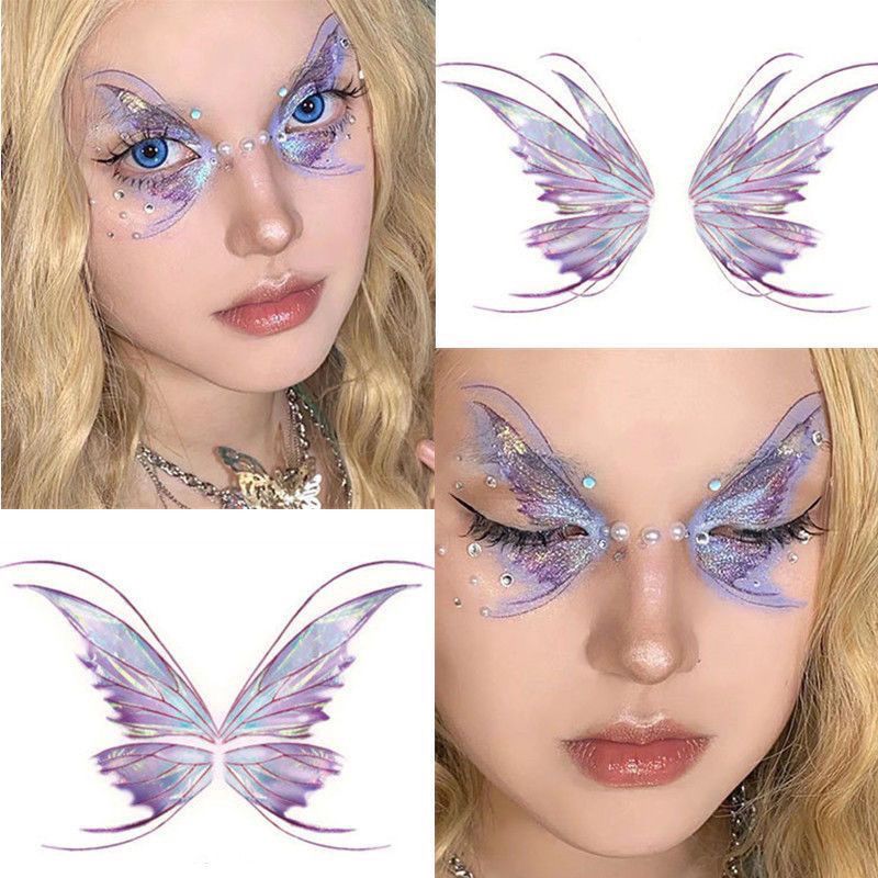 A New Glitter Butterfly Tattoo Stickers Angel Wings Eye Stickers Internet Celebrity Dance Stage Sequ