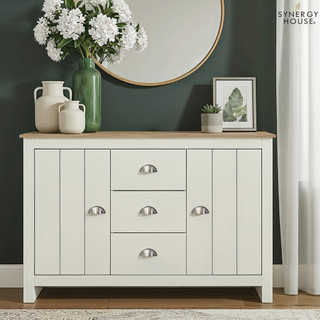 Synergy House Lexington 2 Door 3 Drawer Storage Display Cabinet (3.9ft)
