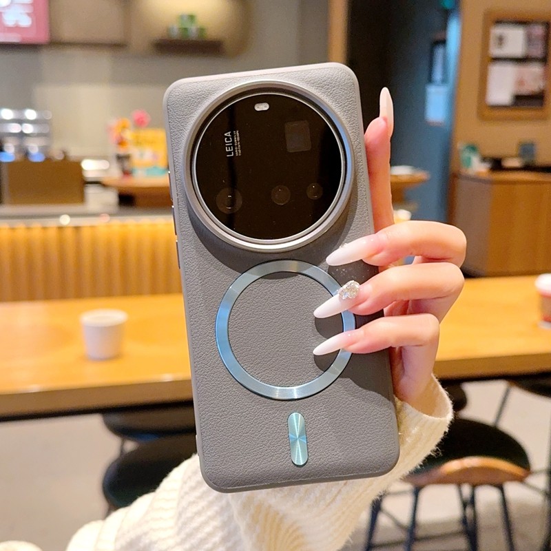 สําหรับ Xiaomi 17 Ultra, 15 14 Ultra Case ELVEV กันกระแทก PU หนัง Hard PC CD แหวนดูดฝาครอบโทรศัพท์ ราคา ถูกที่สุด ดีลบีเคเค แกลเลอรีภาพที่ 7
