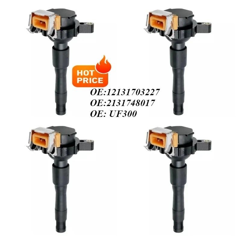 4pcs คุณภาพสูงคอยล์จุดระเบิดสําหรับ BMW E46 E39 X5 E36 325 330 328 525 740 M3 UF300 OEM 12131703825 