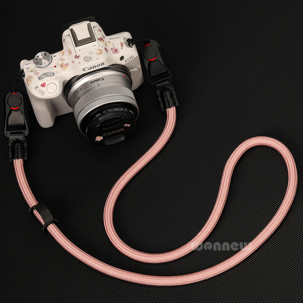 9 มม.รอบเชือก Quick Release กล้องสายคล้องไหล่สายคล้องคอสายรัดข้อมือสําหรับ Canon R50 R50V M50 M100 M