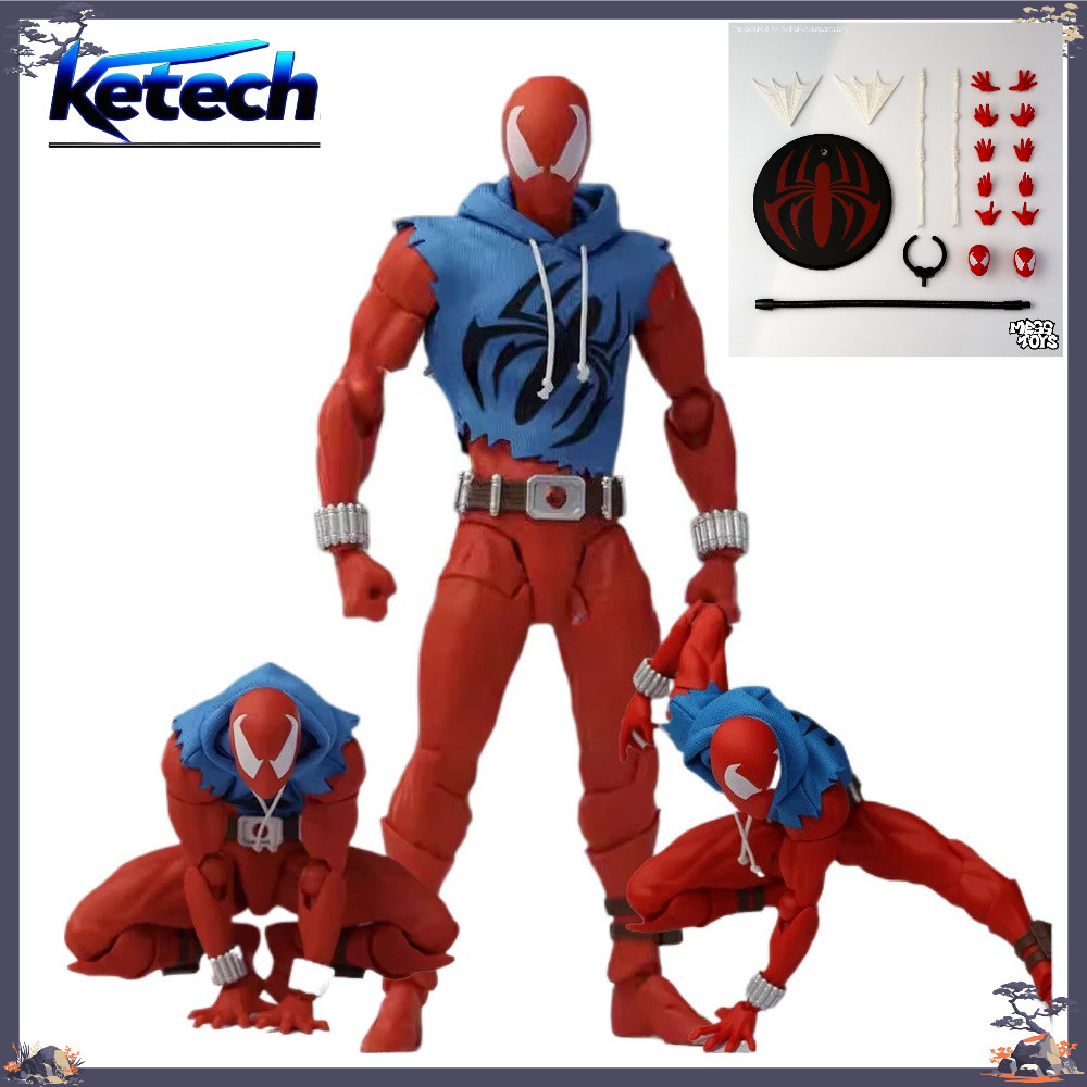 Mess ของเล่น Scarlet Hero Messtoys Spiderman Scarlet Reily ตุ๊กตา Spider Man อะนิเมะ Action Figure ร