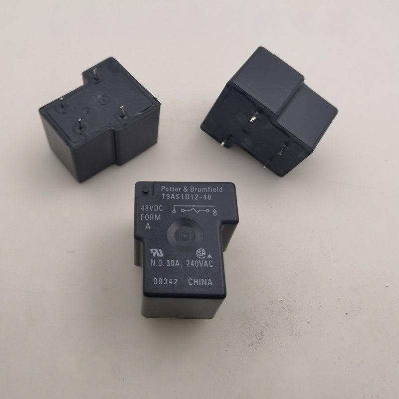 ((1 ชิ้น) ชิ้นส่วนอิเล็กทรอนิกส์ T9AS1D12-48 48VDC Taike Relay 4 Pin 30A Ready Stock