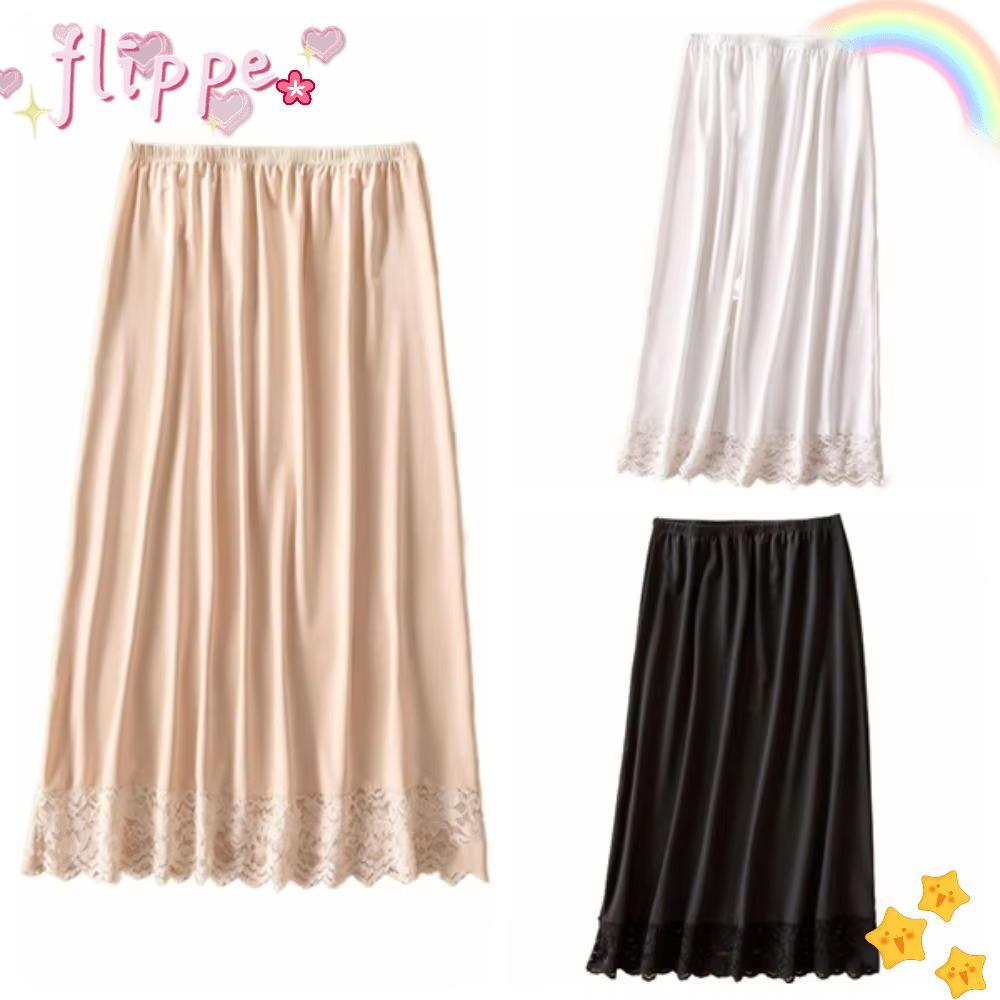 FIPE Modal Short Skirt สำหรับผู้หญิง ทำจากผ้าไหมน้ําแข็งบาง มีลายตาข่ายดอกไม้ที่เอวสูง ต้านแสงจ้าและป้องกันการทะลุ สวมใส่ง่ายและยืดหยุ่น