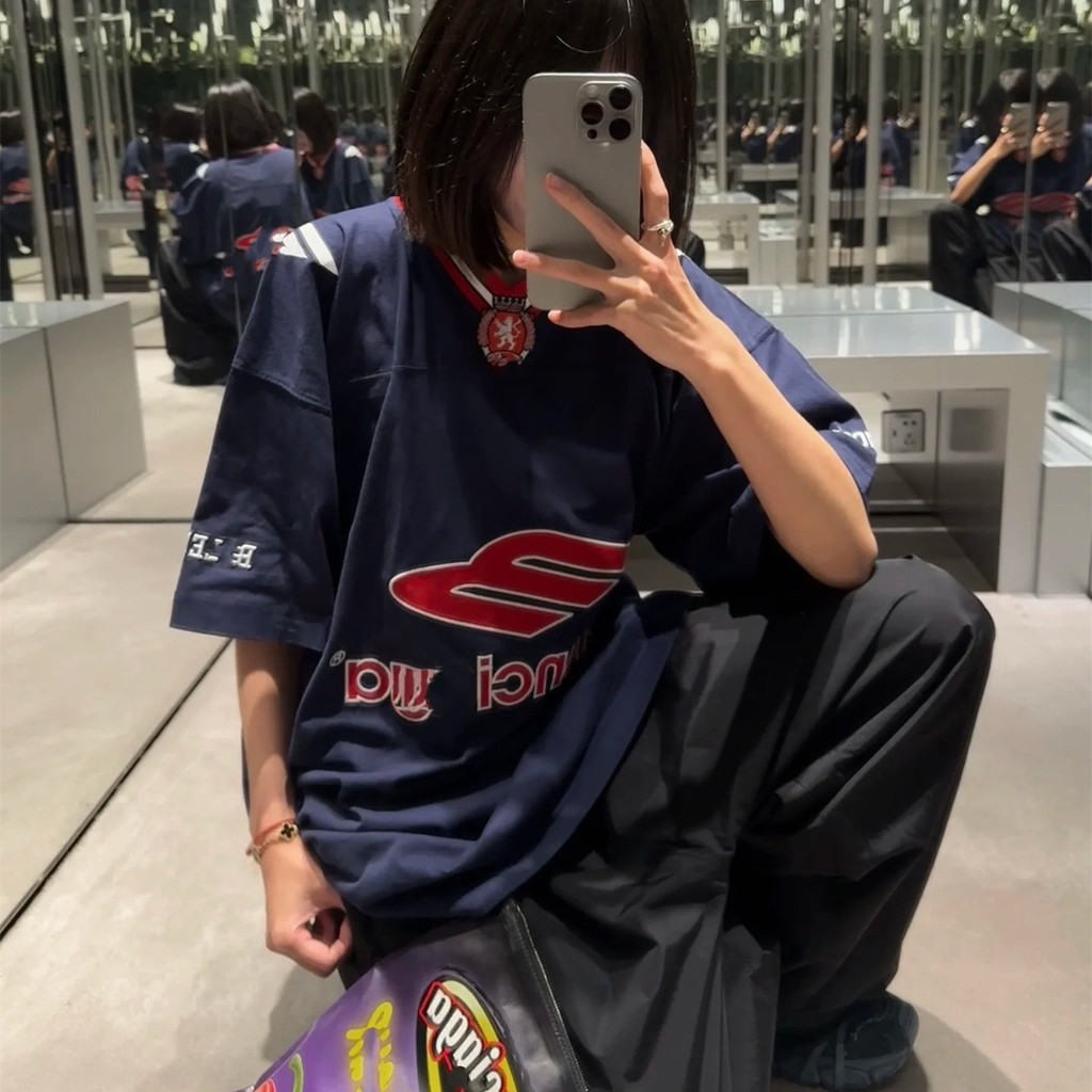 NV86 #LCGA*  Manchester United Collaboration Football Embroidery LOGO Short Sleeve T T-shirt, jersey