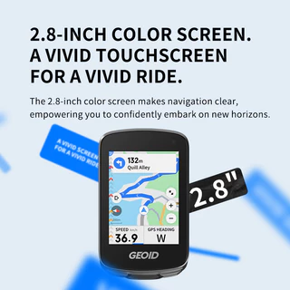 GEOID CC700 Pro จักรยานคอมพิวเตอร์ 2.8 นิ้ว หน้าจอสัมผัส GPS วัดระยะทางและนำทางสำหรับ Strava