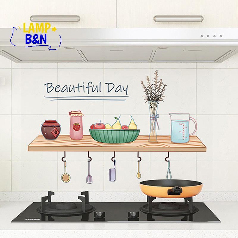 [B&N] 1 แผ่น 30*90 ซม. 60*90 ซม.Self-Adhesive Kitchen Oil-Proof Stiers ทนความร้อน, กันน้ําและกันน้ํามันตู้ Stiers [ใหม่]