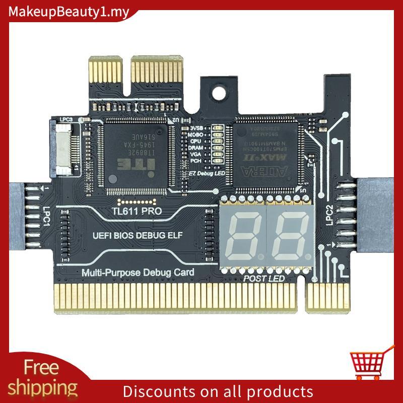การ์ดวินิจฉัย TL611 PRO, การ์ดวินิจฉัย Pcie สําหรับเมนบอร์ด Pci ตั้งโต๊ะและแล็ปท็อป (สีดํา)