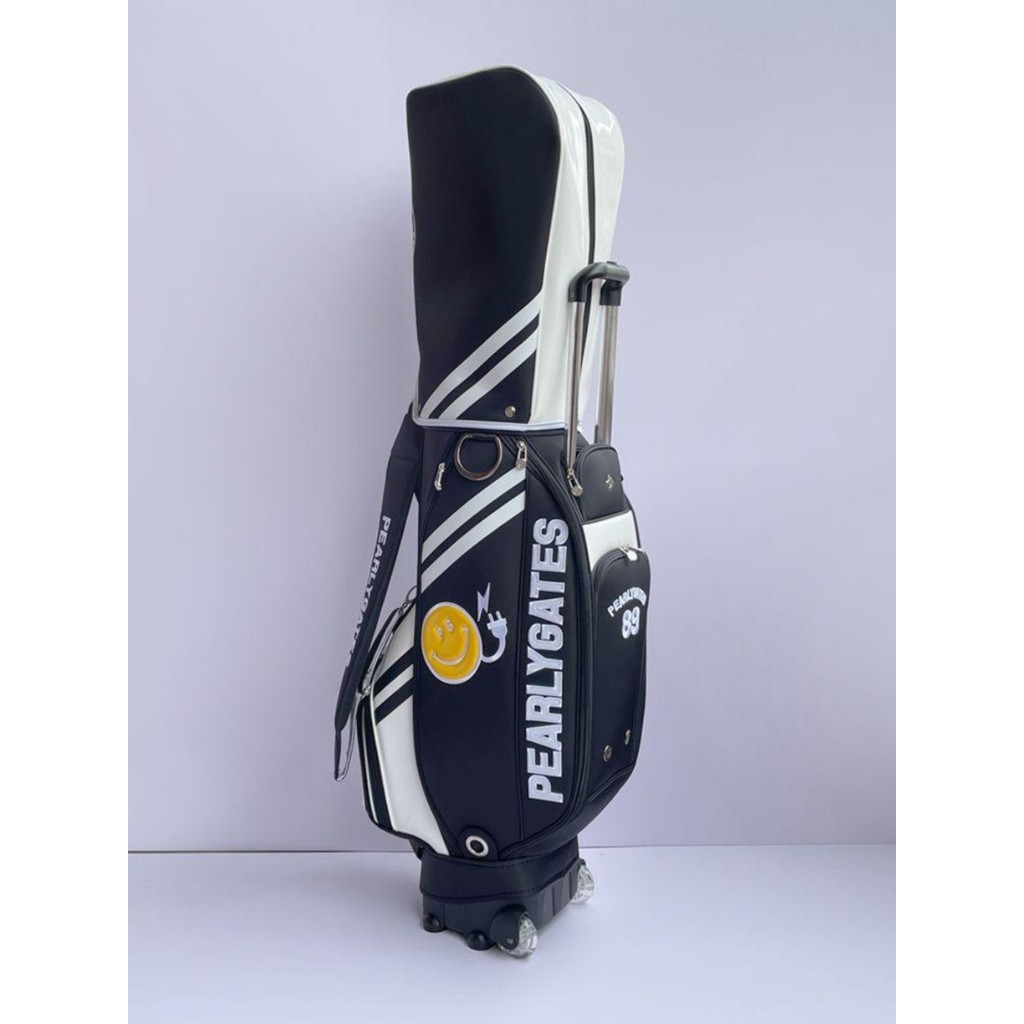 ของแท้ pg New Golf Bag Trolley Tug Club Bag 89 Smiley Face Ball Golf