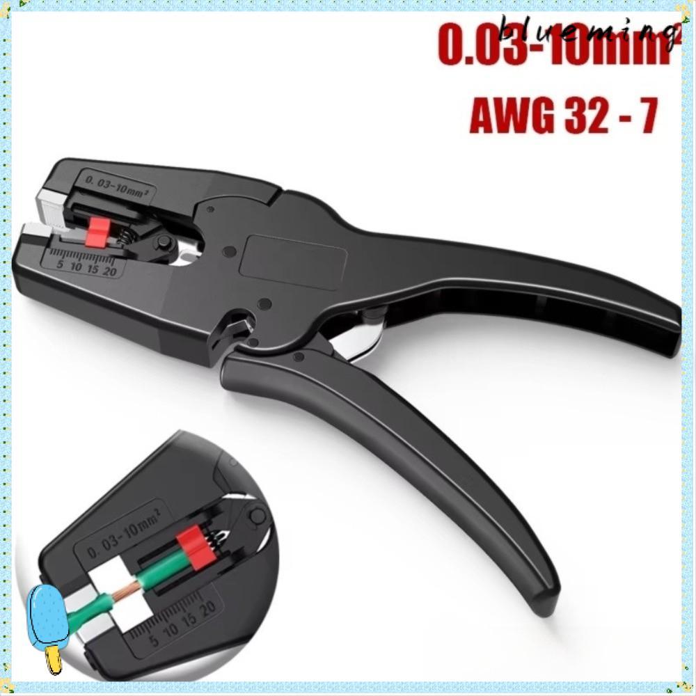 BLUEMING คีมลวด, Mini 2 in 1 เครื่องปอกสายไฟอัตโนมัติ,คุณภาพสูงแบบพกพา Heavy Duty 32-7AWG ซ่อมเครื่อ