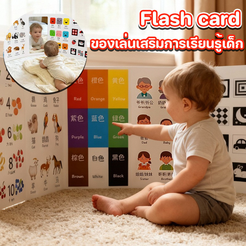ของเล่นเสริมการเรียนรู้เด็ก การ์ดเสริมพัฒนาการสายตา บัตรภาพ ส่งเสริมการพัฒนาเด็ก Flash card
