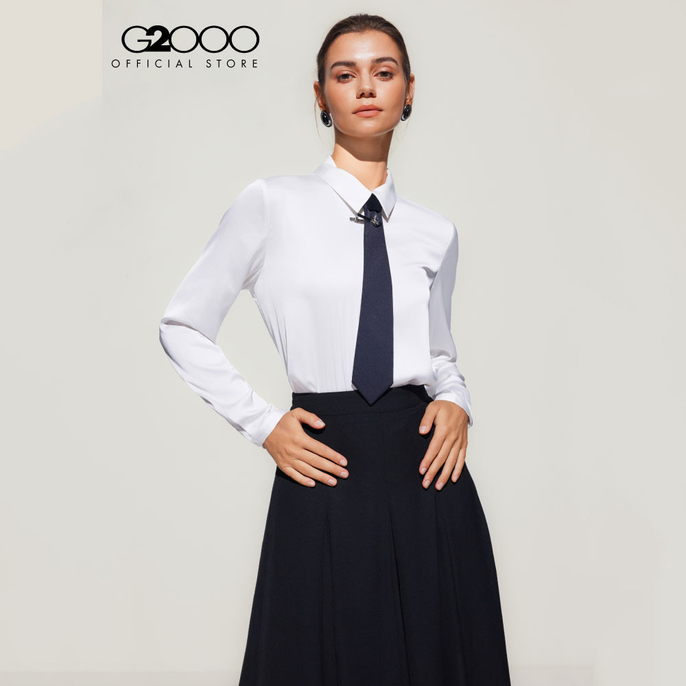 G2000 เสื้อเบลาส์สำหรับผู้หญิง Loose Fit รุ่น 5124161801 OFF-WHITE