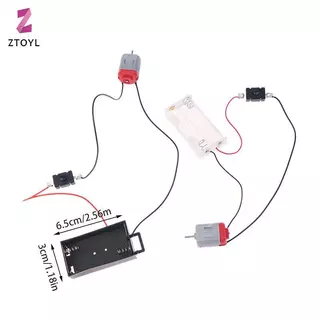 Null Bla สีขาว 130 มอเตอร์ชุด 2xAA แบตเตอรี่และสวิทช์ 16500 RPM Mini DIY อิเล็กทรอนิกส์มอเตอร์วงจรรุ่นชุด null