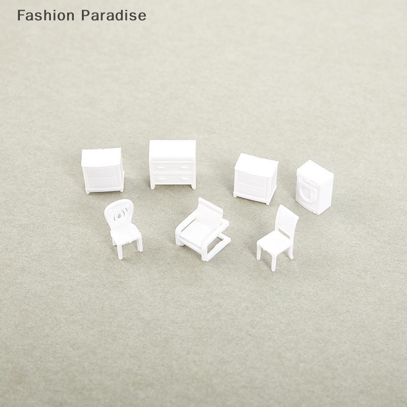 [chenyoubing] 8/10 ชิ้น 1:75 Scale Dinning Miniature เก้าอี้รุ่น Mini Dollhouse เฟอร์นิเจอร์ Decor B