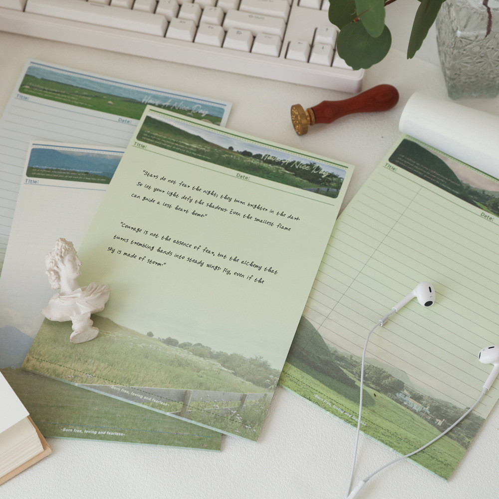 (30แผ่น) Field Note Writing Pad Memo Pad B5 Note ถ่ายภาพที่กว้างขวาง纸本 便草本B5