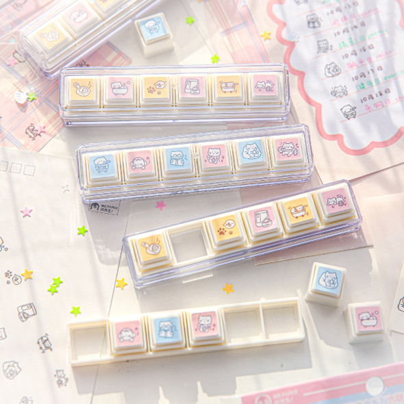 แสตมป์ - Mr Paper Cats Life Theme Ink Stamp