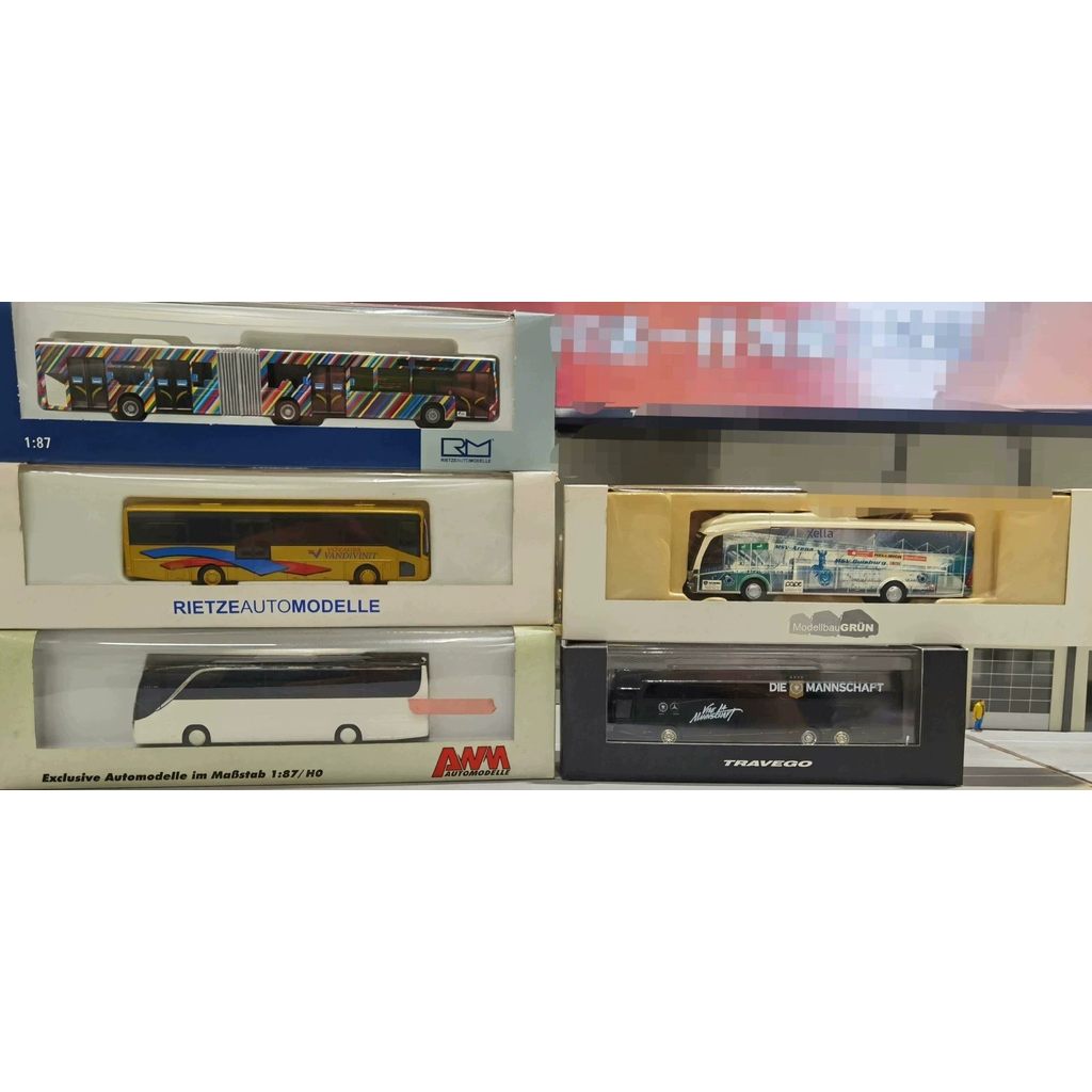 Rietze AWM 1: 87 โมเดลรถ Bus Model Scania, Renault, Setra, Benz Travego