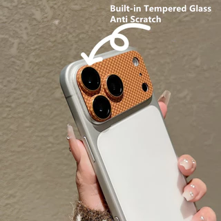 Kevlar คาร์บอนไฟเบอร์เนื้อเต็มเลนส์ป้องกัน Flim สําหรับ iPhone 17 Pro Max 17Pro กล้องด้านหลัง AR AF HD Nano Glass Shatterproof ฝาครอบโลหะ Anti Scratch Protector