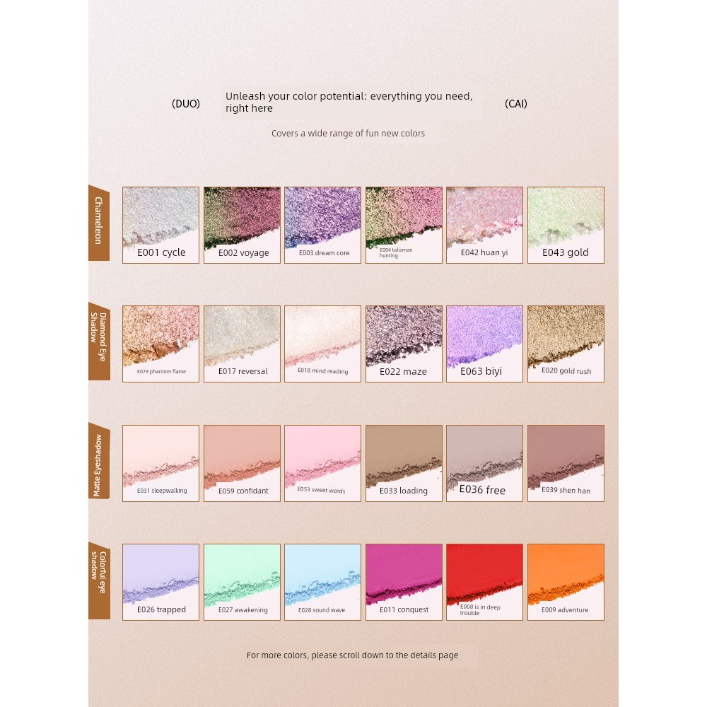 พับแต่งหน้า อายแชโดว์ Qianyan Monochrome Contouring Blush แป้งเขียนคิ้ว Pearlescent Eyeshadow Palett