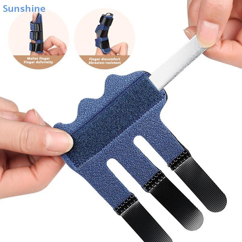 Sun 1 PC Trigger Finger Splint,รั้งรองรับ 3 เข็มขัดปรับ,Finger Straightener สําหรับกลาง/แหวน/Index/P