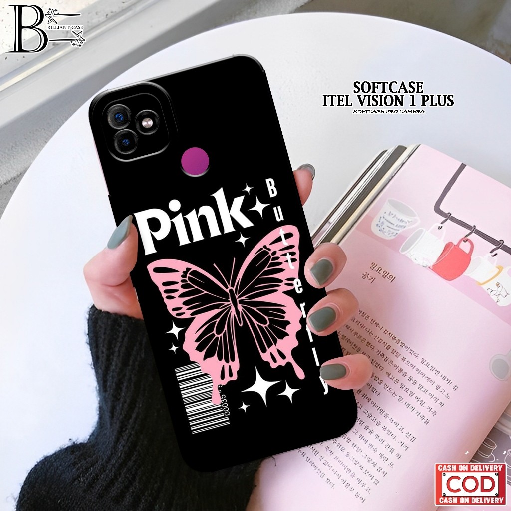 เคส HP ล่าสุด ITEL Vision 1 Plus - เคสแฟชั่นผีเสื้อ - เคส ITEL Vision 1 Plus - ซิลิโคนกล้อง Pro - ล่