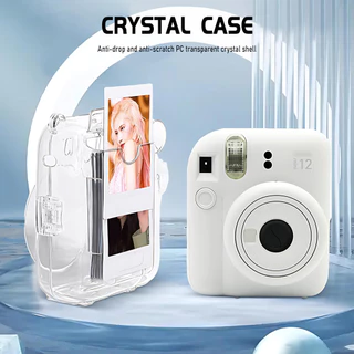 For Mini 11 Case Mini 12 ชุดเคสป้องกันกล้อง 3 in 1 ประกอบด้วย สายคล้อง เชือก สติกเกอร์ และเคสใส กันกระแทกและทนทาน