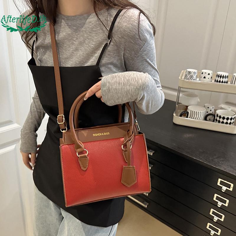 AF 2026 ใหม่ Color-Block กระเป๋า.Crossbody ขนาดใหญ่สำหรับผู้หญิง