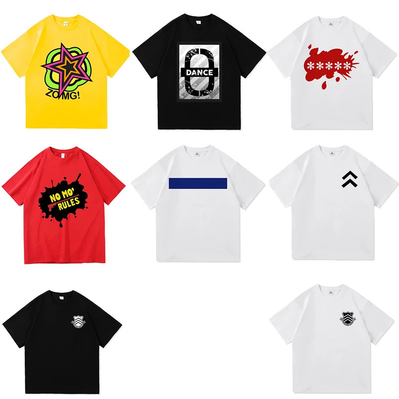 อะนิเมะ P5 Ryuji Sakamoto T เสื้อ Ryuji ZOMG Joker แฟชั่น Pakaian Lelaki/ผู้หญิง Vintage Harajuku Pa