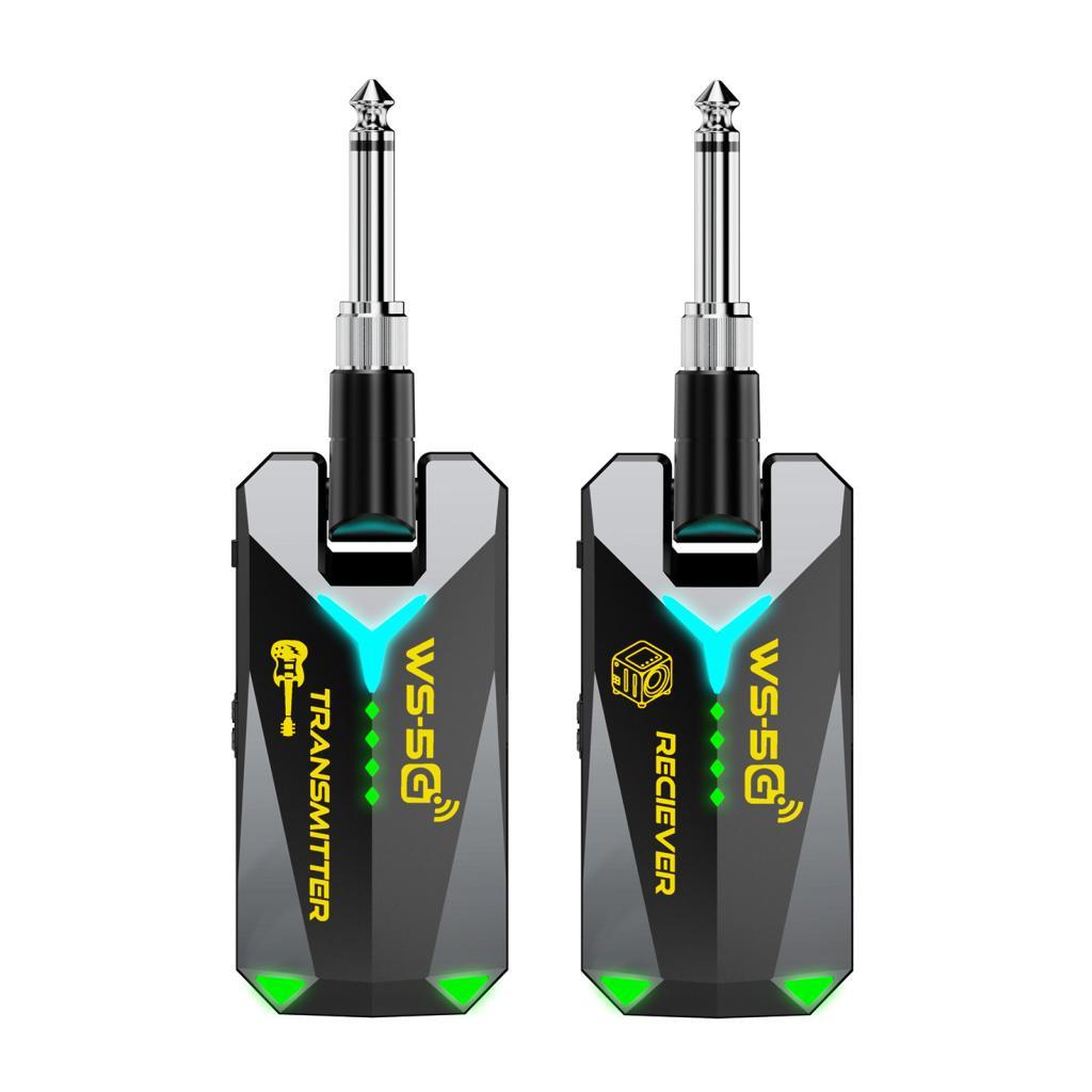 Tutoushop 5.8G ระบบกีตาร์ไร้สายเครื่องส่งสัญญาณเสียงสตูดิโอ 50m ช่วง 5.5ms Latency ต่ําชาร์จ 210
