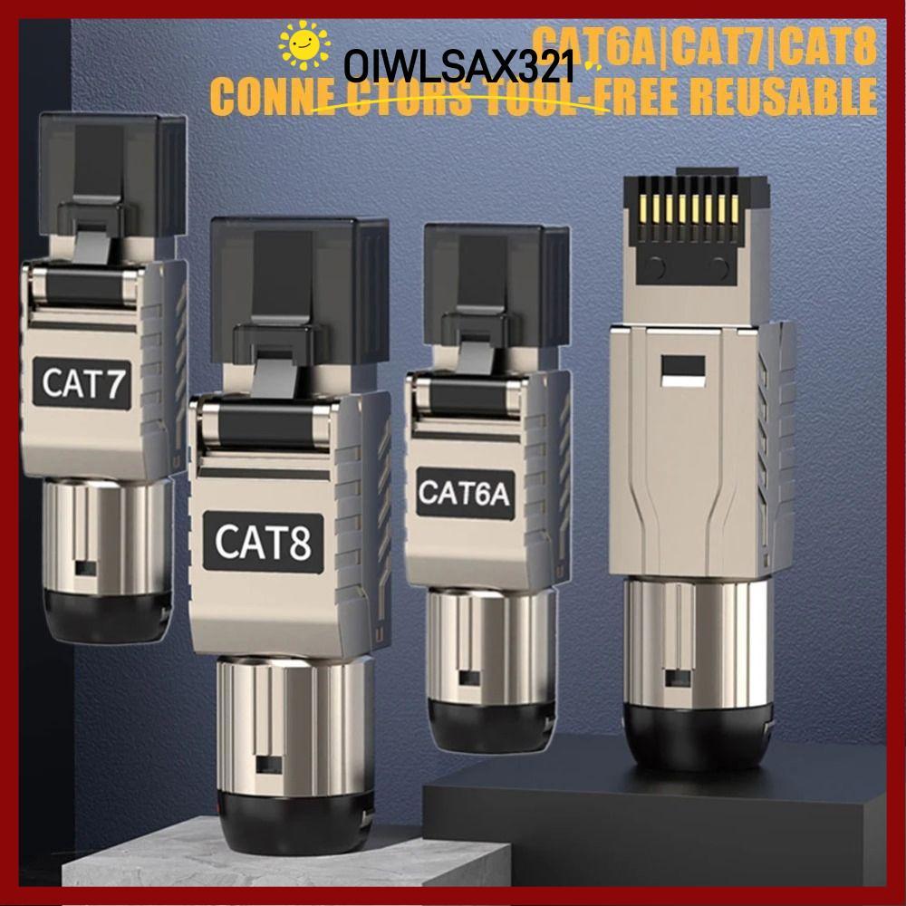 OIWLSAX321 RJ45 Cat8 Cat7 Cat6A Connectors, 40G LAN สาย 2000MHz RJ45 เครื่องมือโลหะ, Ethernet Termin