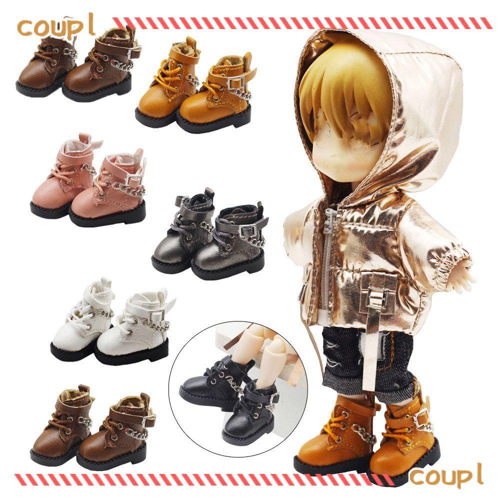 COUPL Cowhide ตุ๊กตารองเท้าสําหรับ obitsu11GSCbody9OB11 สําหรับ 1/11 OB11 ตุ๊กตาน่ารักรองเท้า