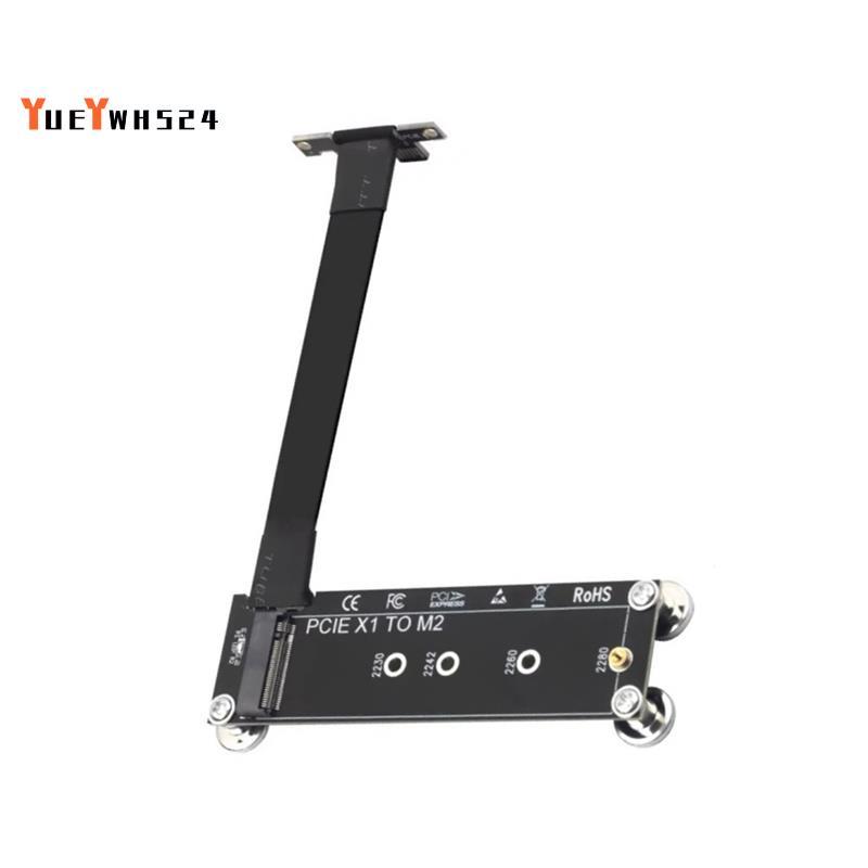 [ขายดี Y4]PCI-E 3.0 X1 ถึง M.2 NVMe Extension Cable PCIe X1 Riser Cable 90° Angle M Key NVMe/ NGFF S