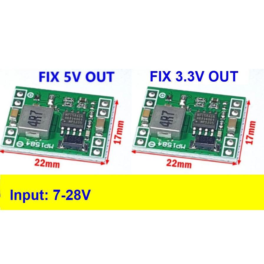 MP1584 SMALL FIXED OUTPUT STEP DOWN DC 3A 7V-28V TO 5V โมดูล [ELCA]