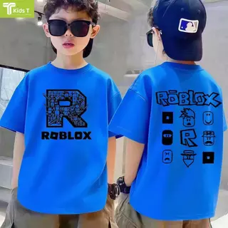 เสื้อยืดแขนสั้นสำหรับเด็กแฟชั่นเกาหลีปี 2026 จากร้าน ลาย Roblox เนื้อผ้าโซโรนา เหมาะสำหรับเด็กชายหญิง
