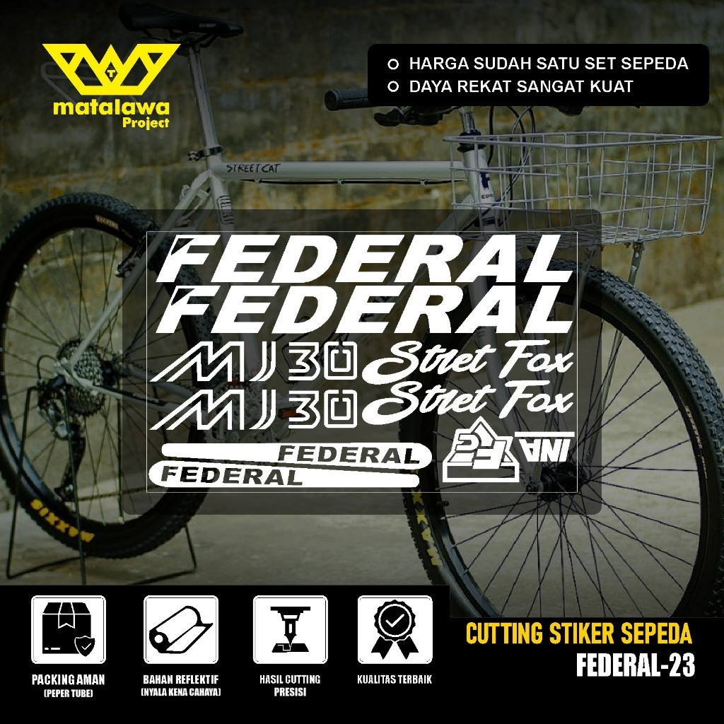 ตัดสติกเกอร์จักรยาน FEDERAL Street Fox Street Cat สติกเกอร์ Pussycat MJ 30 MTB BIKE 550 SX 23