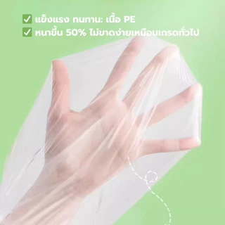 Hithome 500 ชิ้นจุกๆ! ฟิล์มถนอมอาหารแบบยืดได้ ถุงครอบอาหาร พลาสติกคลุมอาหาร แบบใช้แล้วทิ้ง Food Grade