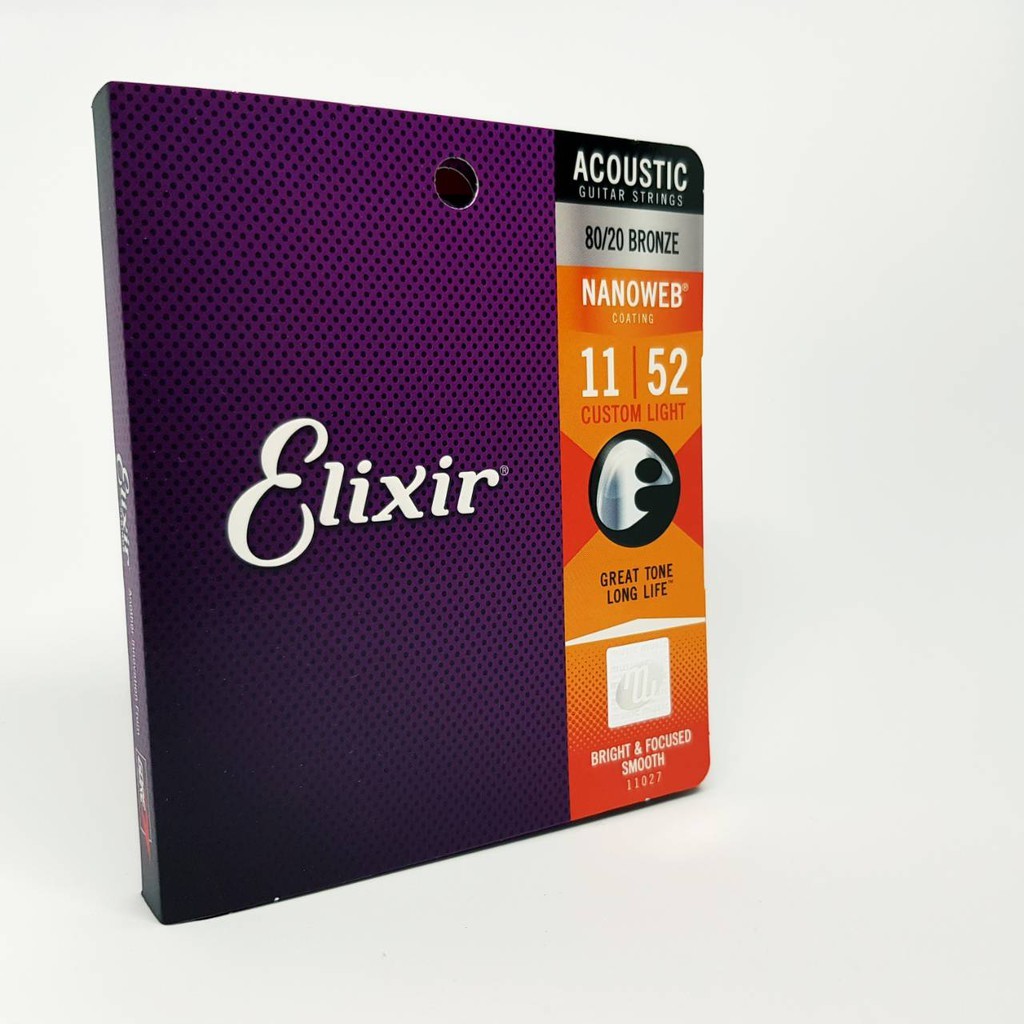 ของแท้ 100% สายกีต้าร์โปร่ง Elixir 80/20 BRONZE สายเคลือบ ACOUSTIC 80/20 BRONZE WITH NANOWEB COATING สายกีต้าร์ ราคา ถูกที่สุด ดีลบีเคเค แกลเลอรีภาพที่ 5