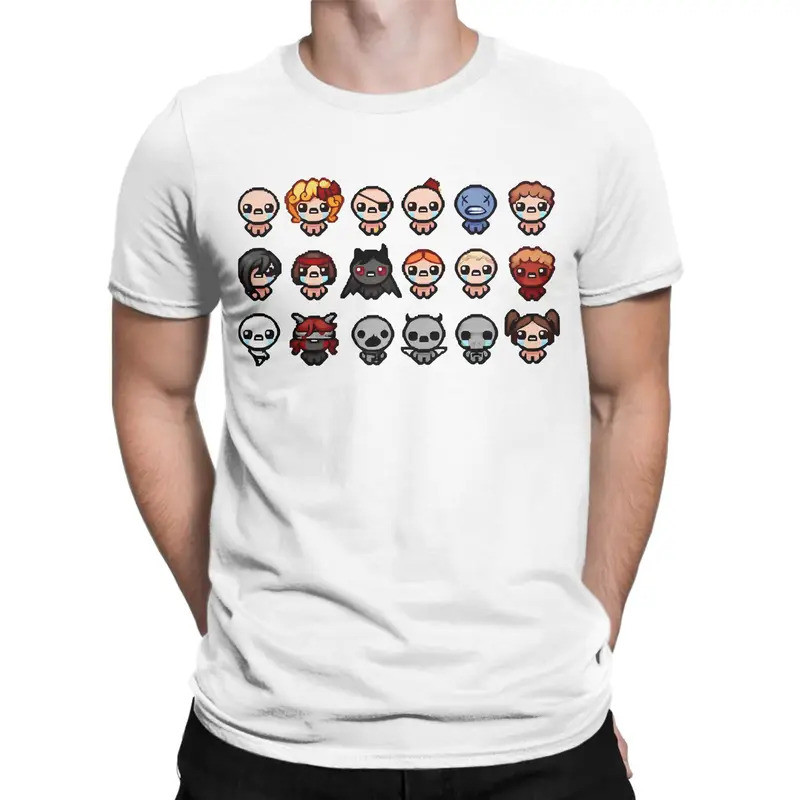 เสื้อยืด The Binding of Isaac แบบยูนิเซ็กส์ ผ้าฝ้าย ทรงวินเทจ คอกลม แขนสั้น