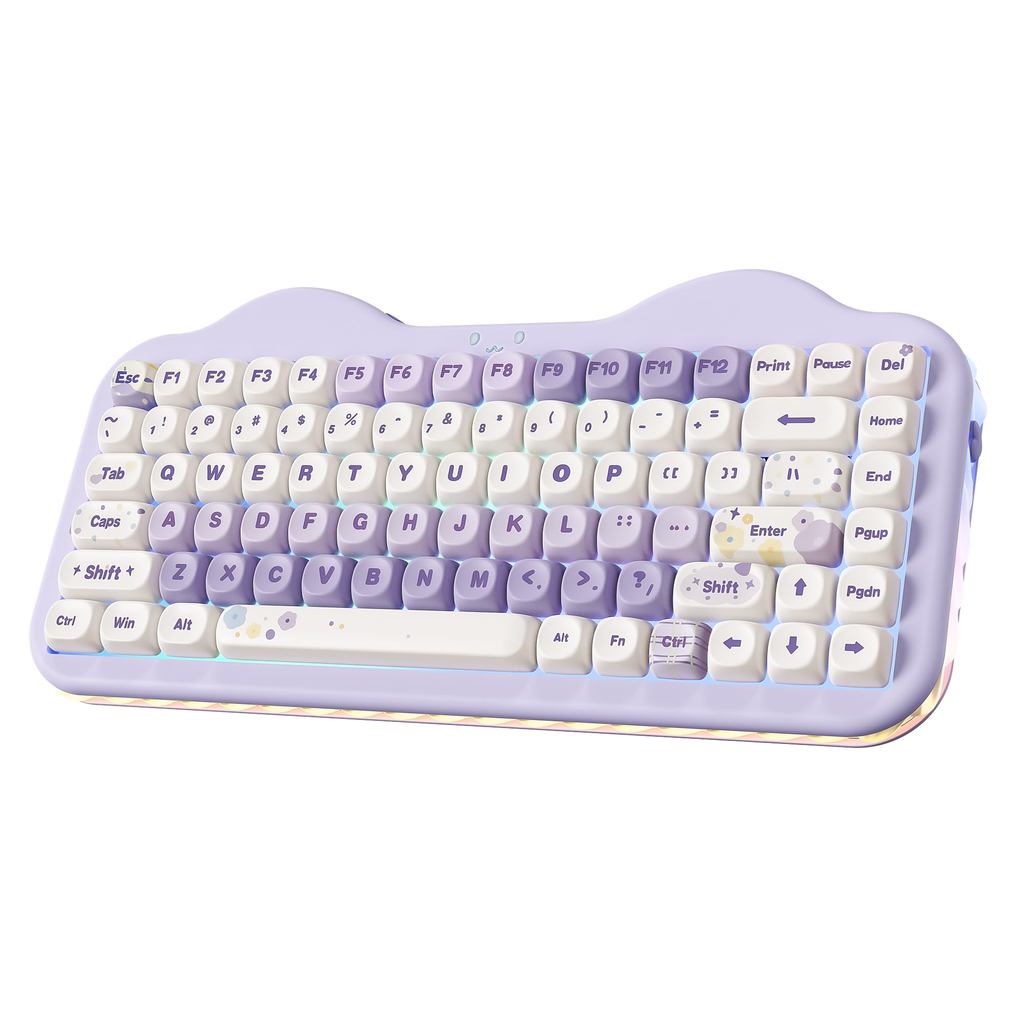 YUNZII C75 Wireless Mechanical Keyboard - 75% Layout, Hot-Swap, Creamy Keyboard, NKRO, PBT MOA Keyca