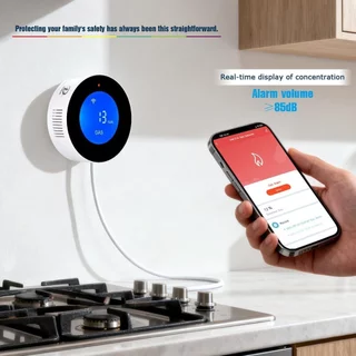 Tuya เซ็นเซอร์ตรวจจับแก๊สรั่ว Wi-Fi พร้อมลำโพง แจ้งเตือน ดูค่าผ่านแอป ตั้งเงื่อนไขสั่งอุปกรณ์อื่นได้