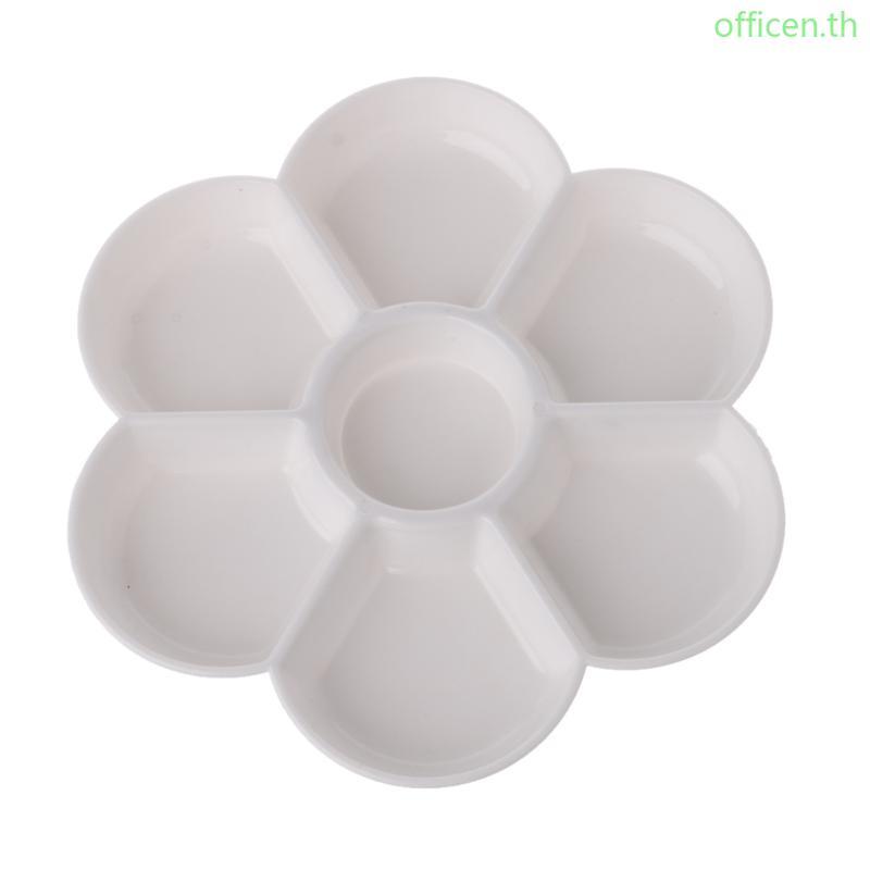 Cen 7 Well Paint Tray Palettes Easy Clean Artist Paint Pallet เครื่องมือวาดภาพพลาสติก